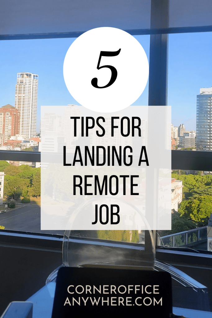 tips to land a remote job pin